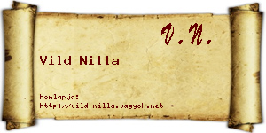 Vild Nilla névjegykártya